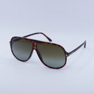 Tom Ford Spencer-02 FT0998 56P Sunglasses Havana Aviator Frame, Brown Lenses